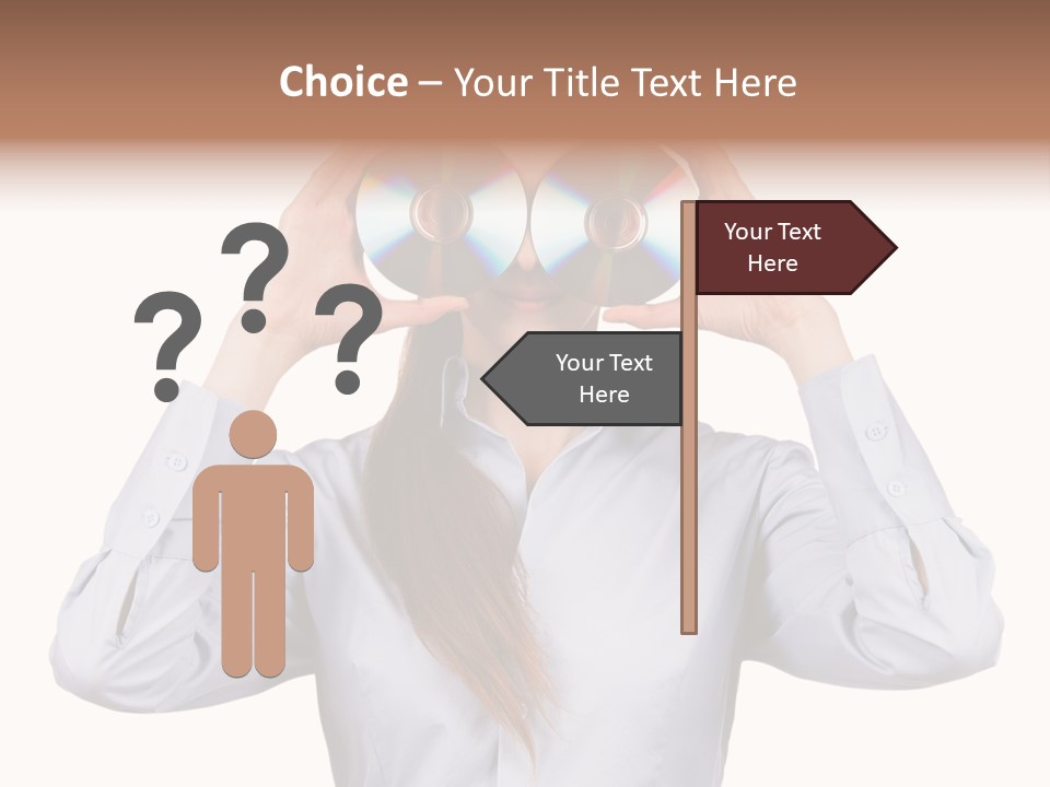 Girl Music Disc PowerPoint Template