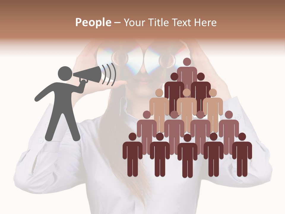 Girl Music Disc PowerPoint Template