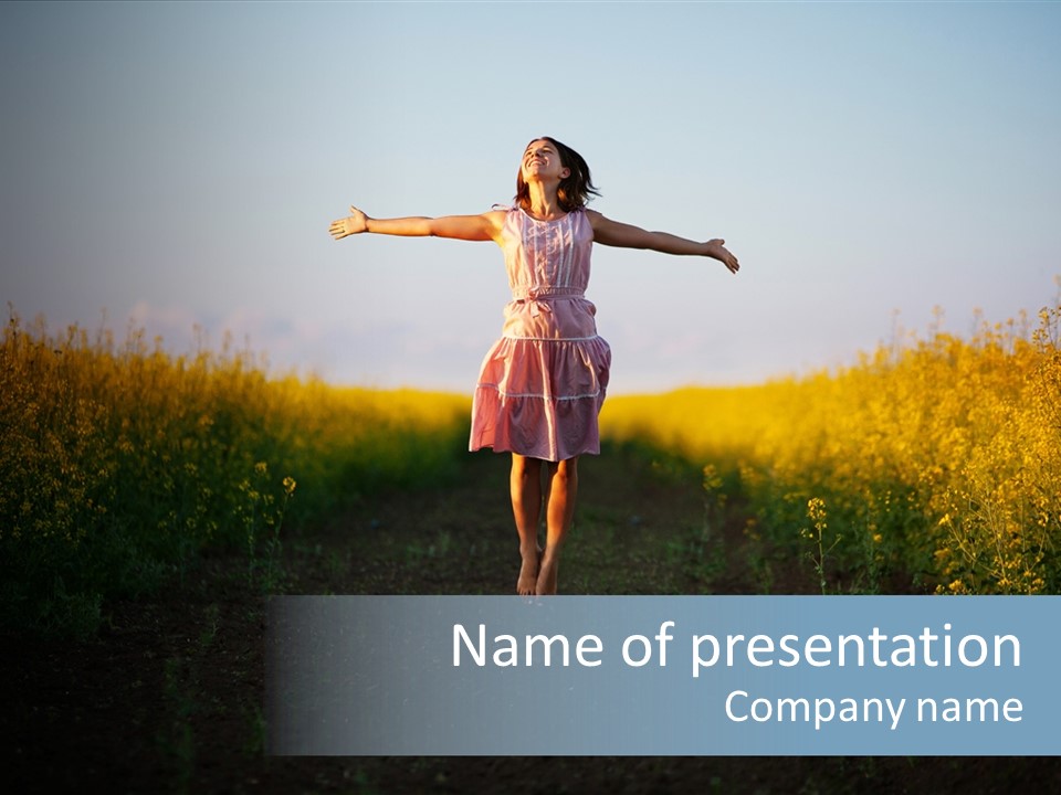 Jump Fun Person PowerPoint Template