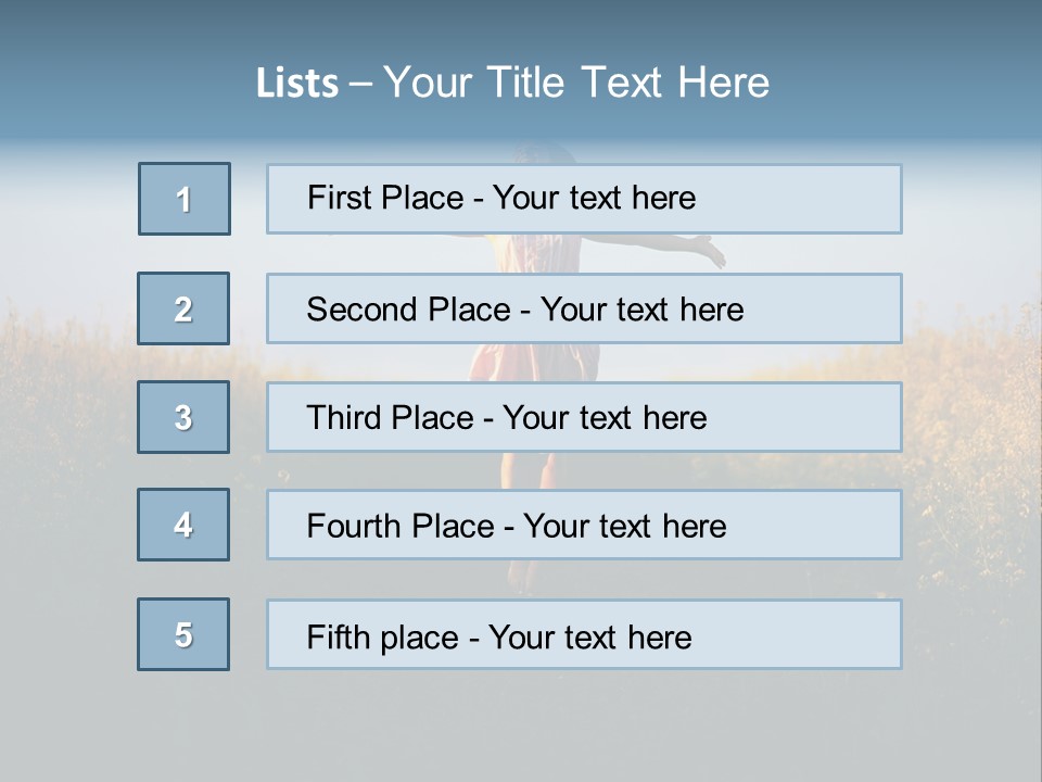 Jump Fun Person PowerPoint Template