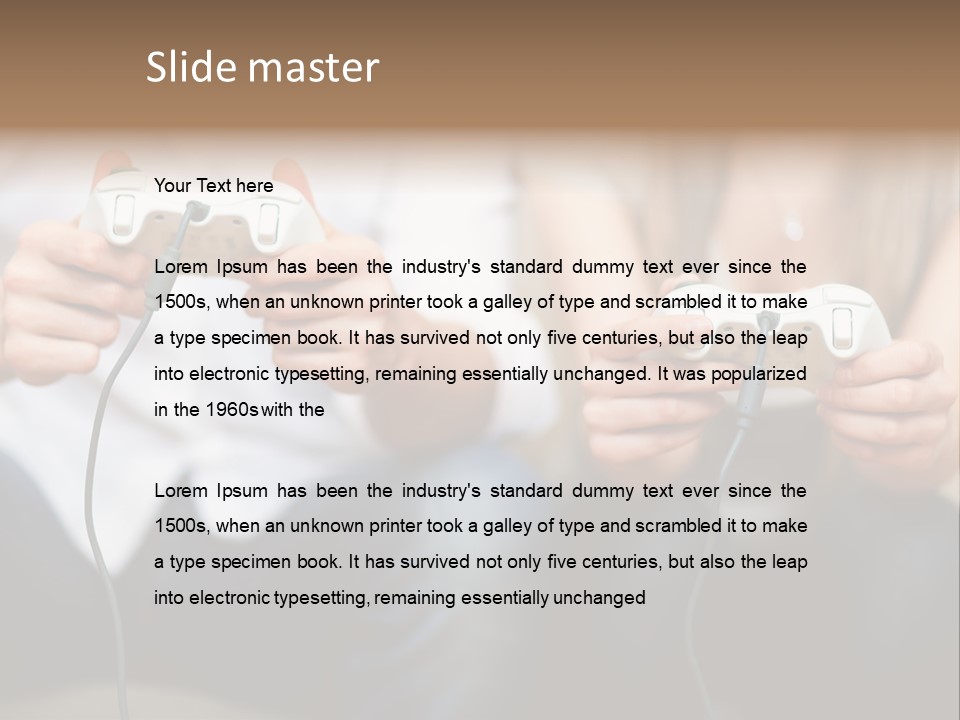 Indoors Victory Technology PowerPoint Template