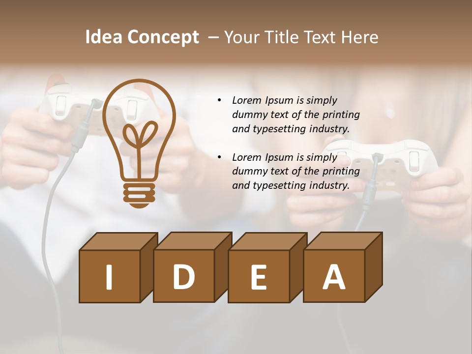 Indoors Victory Technology PowerPoint Template