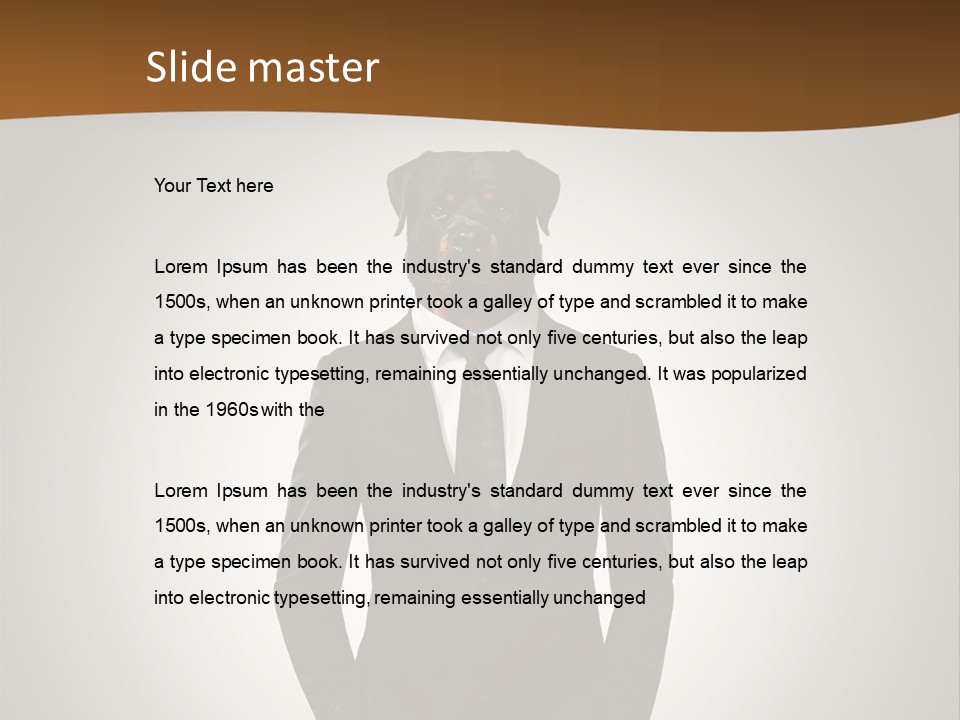 Coat Garment White PowerPoint Template