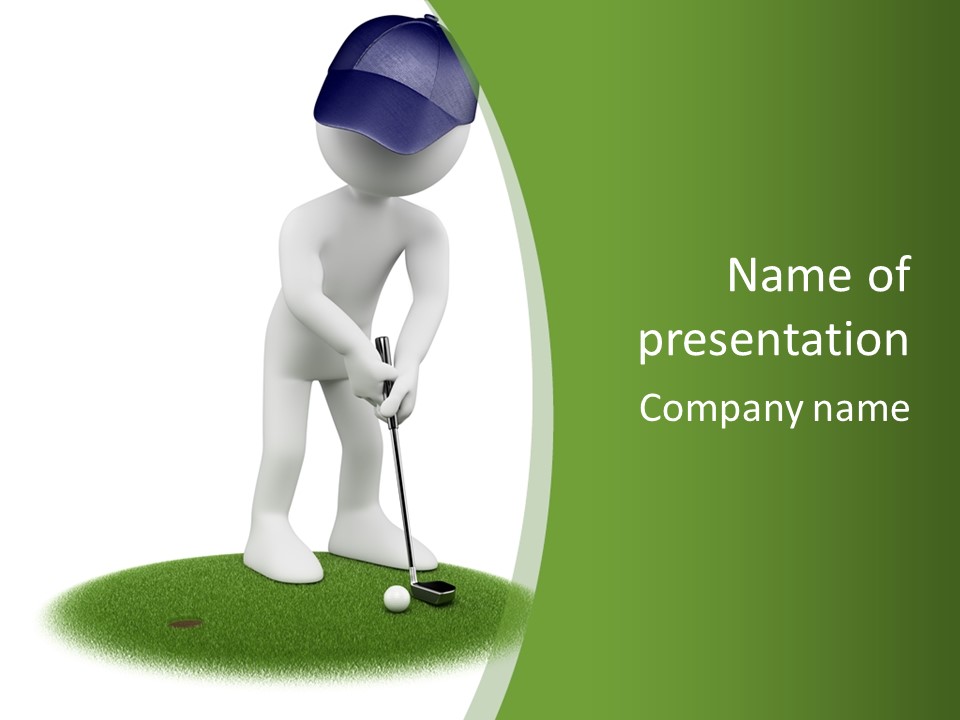 Golfball Sky Isolated PowerPoint Template