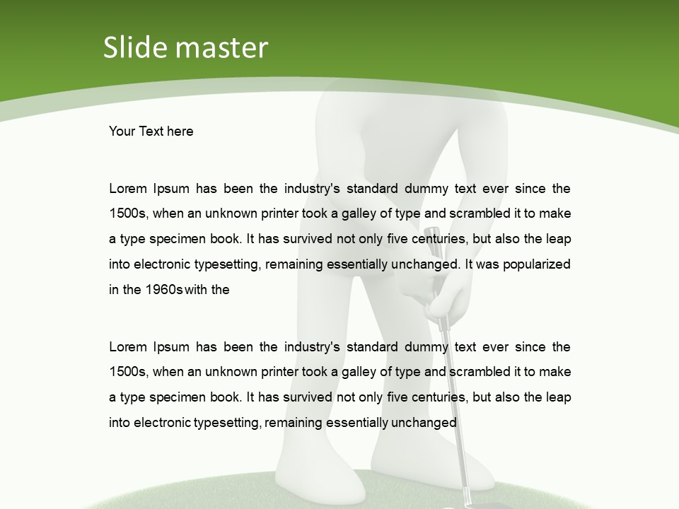 Golfball Sky Isolated PowerPoint Template