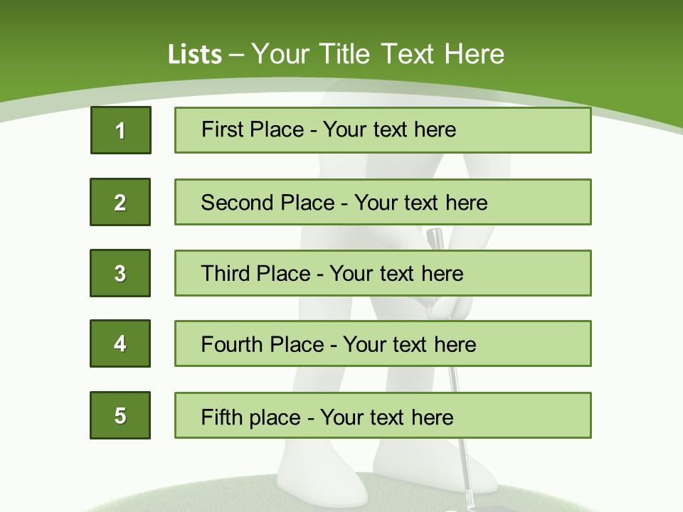 Golfball Sky Isolated PowerPoint Template