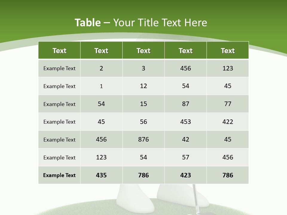 Golfball Sky Isolated PowerPoint Template