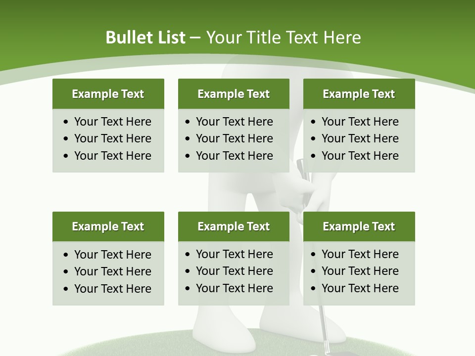 Golfball Sky Isolated PowerPoint Template