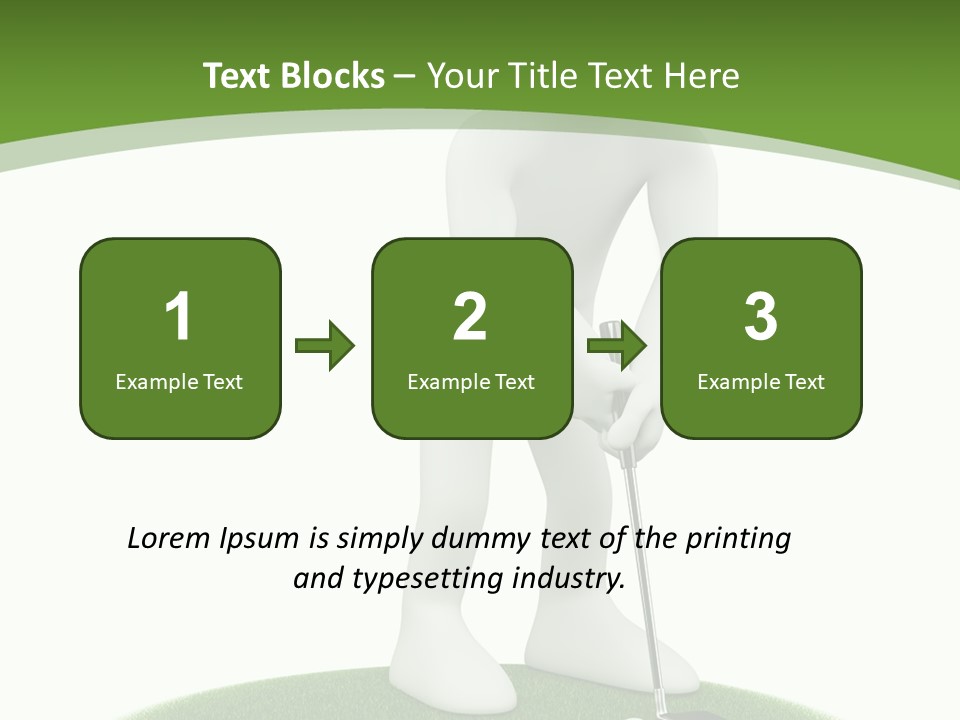 Golfball Sky Isolated PowerPoint Template