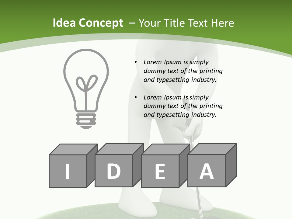 Golfball Sky Isolated PowerPoint Template