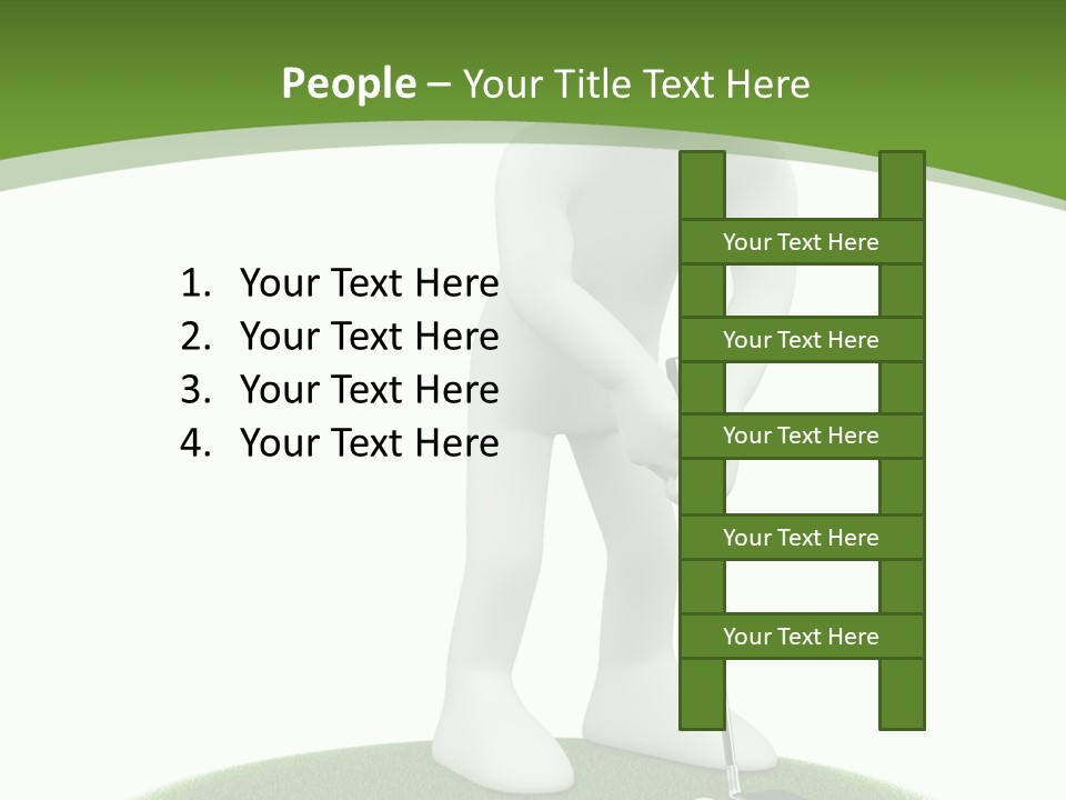 Golfball Sky Isolated PowerPoint Template