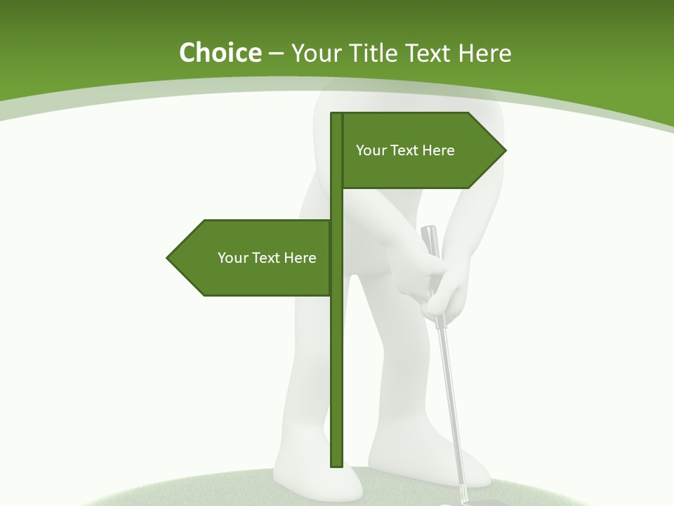 Golfball Sky Isolated PowerPoint Template