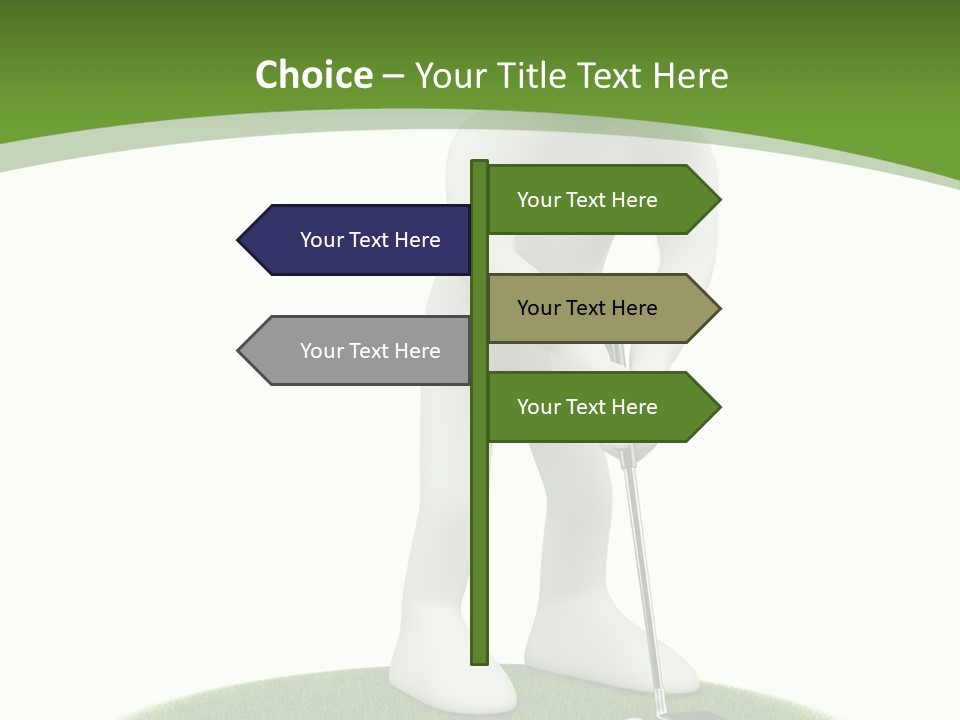 Golfball Sky Isolated PowerPoint Template