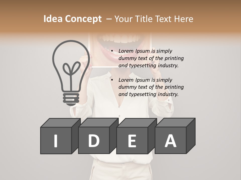 Gladness Dark Expression PowerPoint Template