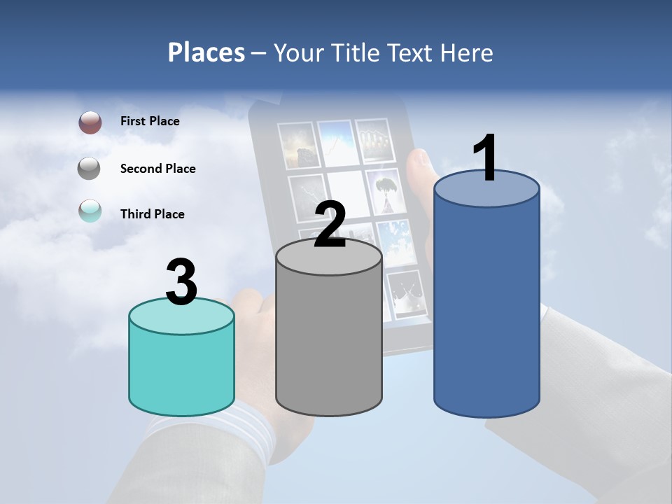 Screen Businessman Equipment PowerPoint Template