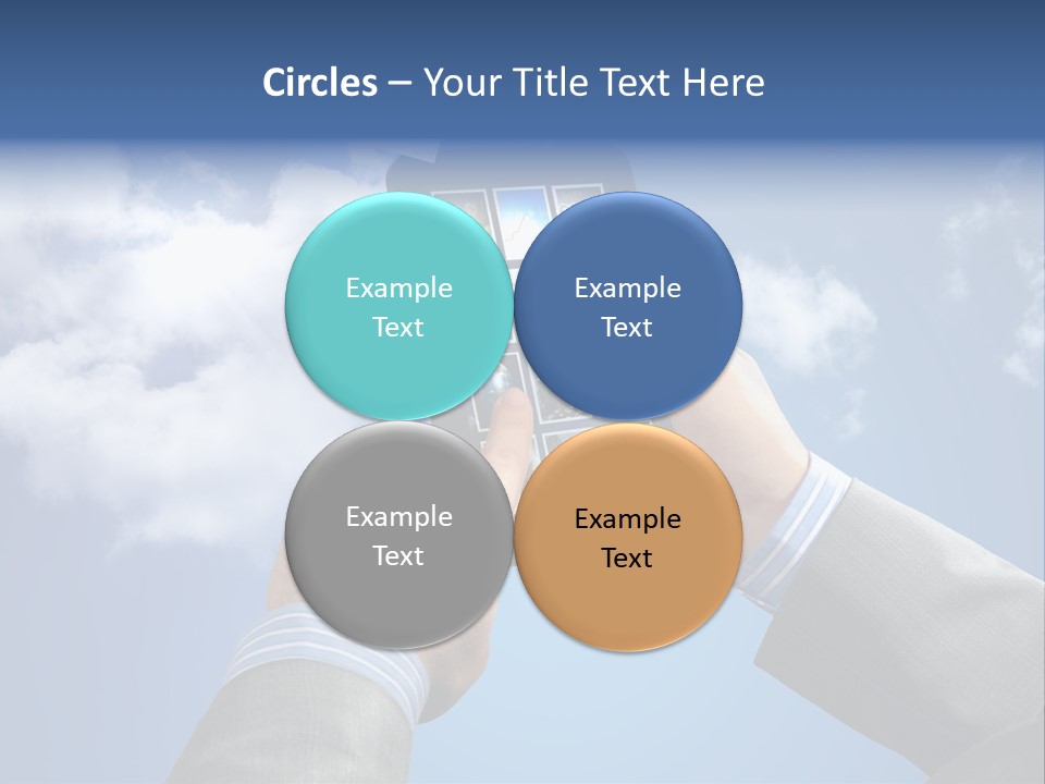 Screen Businessman Equipment PowerPoint Template