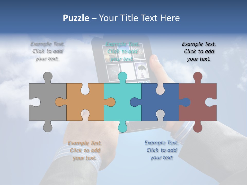 Screen Businessman Equipment PowerPoint Template