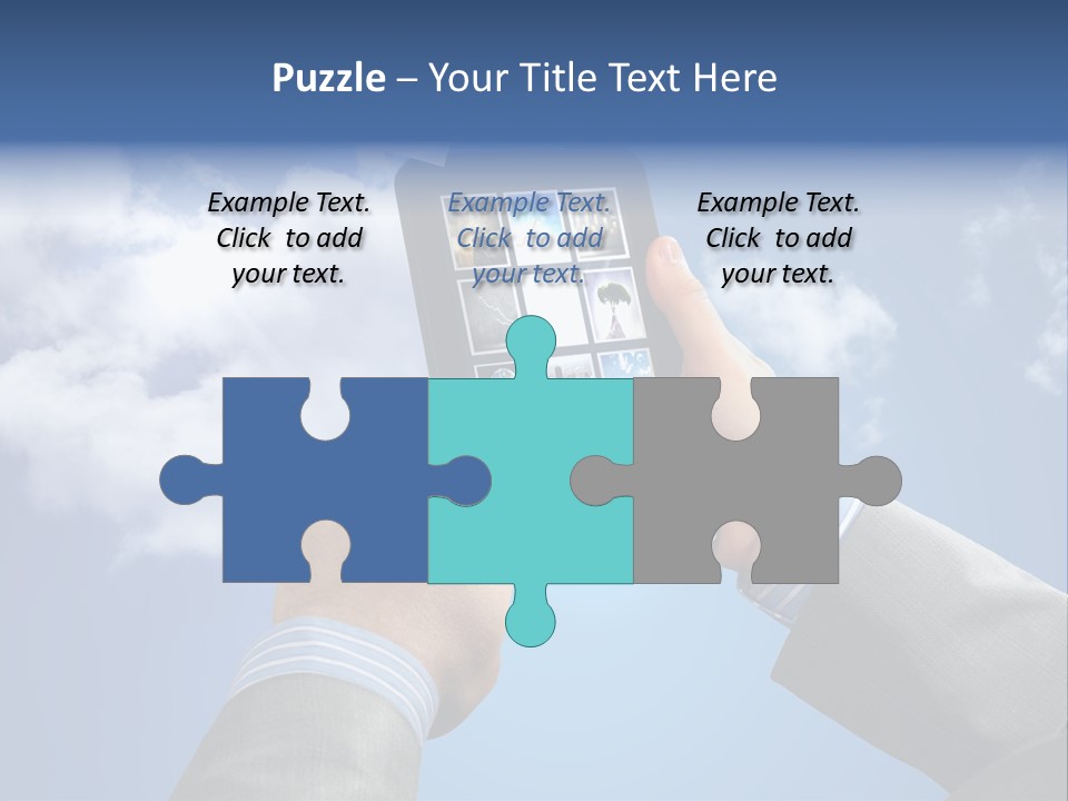 Screen Businessman Equipment PowerPoint Template