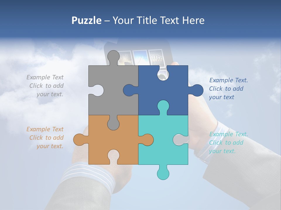 Screen Businessman Equipment PowerPoint Template