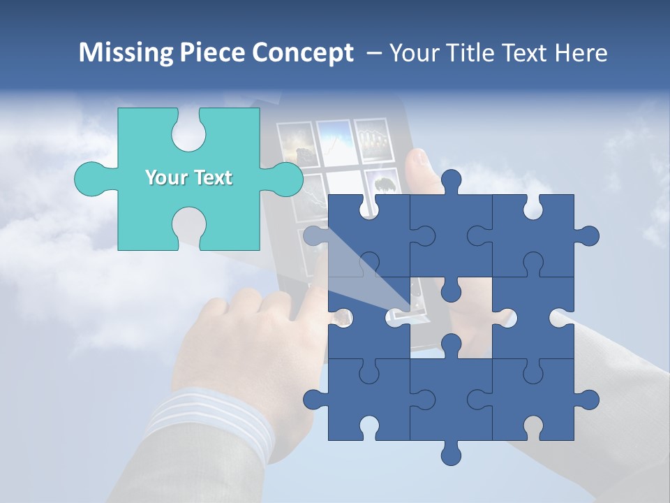 Screen Businessman Equipment PowerPoint Template