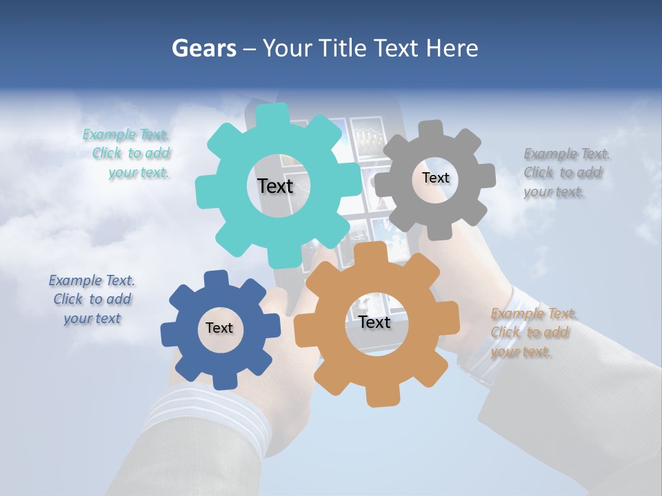 Screen Businessman Equipment PowerPoint Template