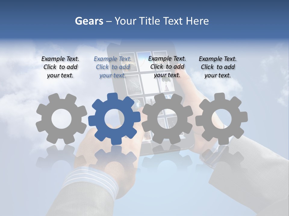 Screen Businessman Equipment PowerPoint Template