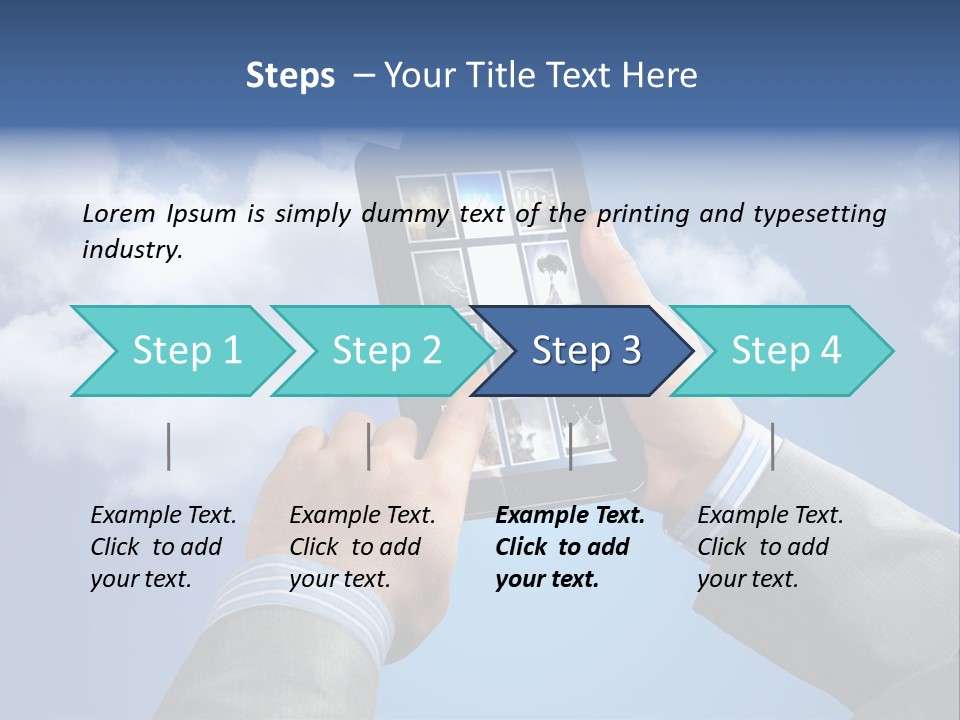 Screen Businessman Equipment PowerPoint Template