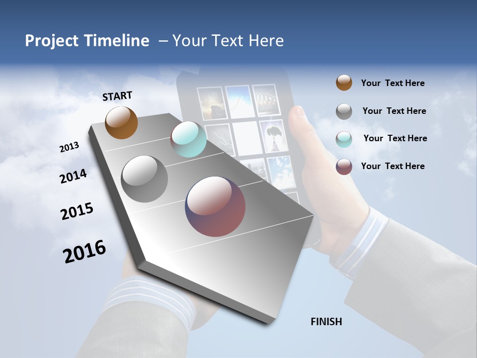 Screen Businessman Equipment PowerPoint Template