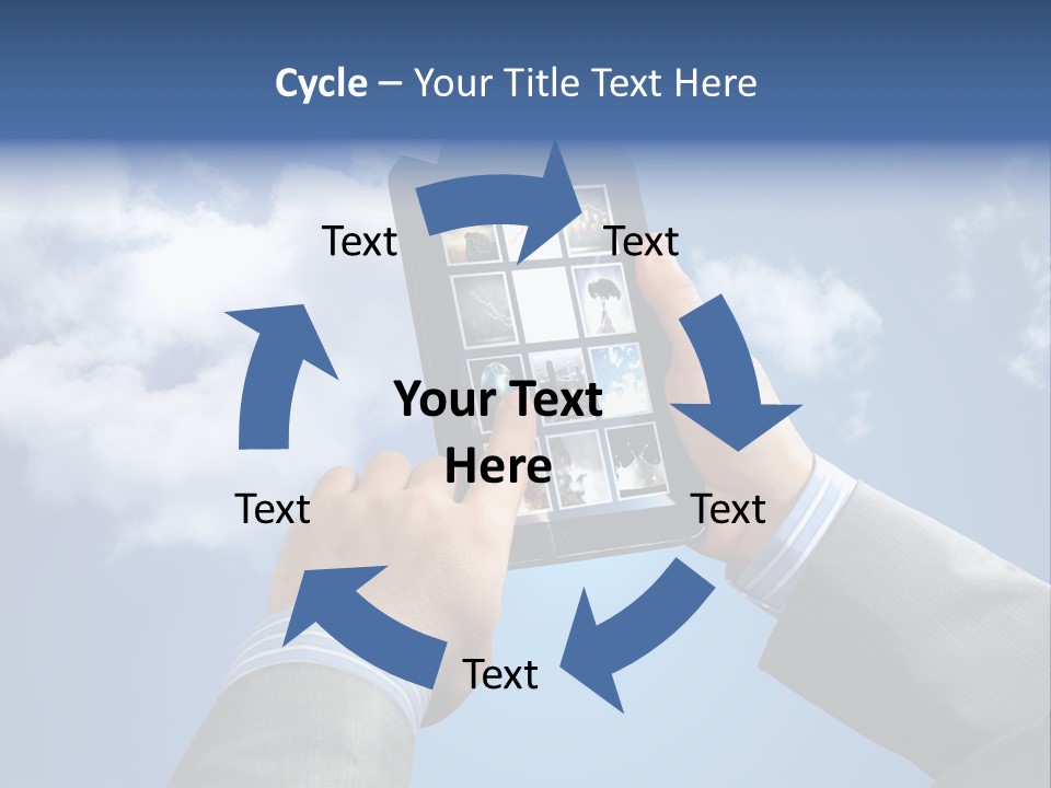 Screen Businessman Equipment PowerPoint Template