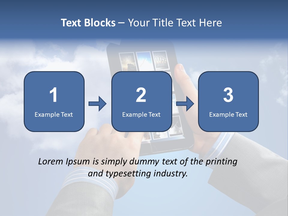 Screen Businessman Equipment PowerPoint Template