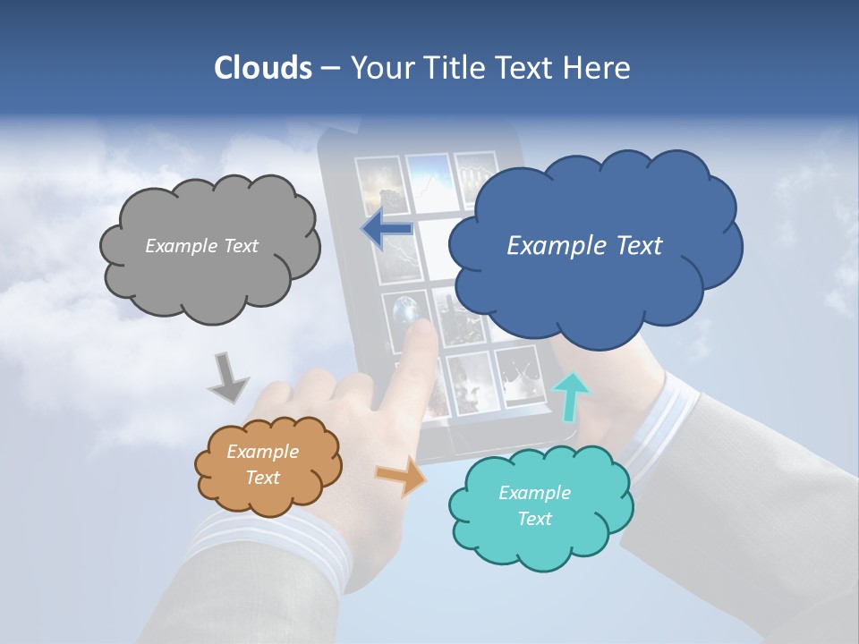 Screen Businessman Equipment PowerPoint Template