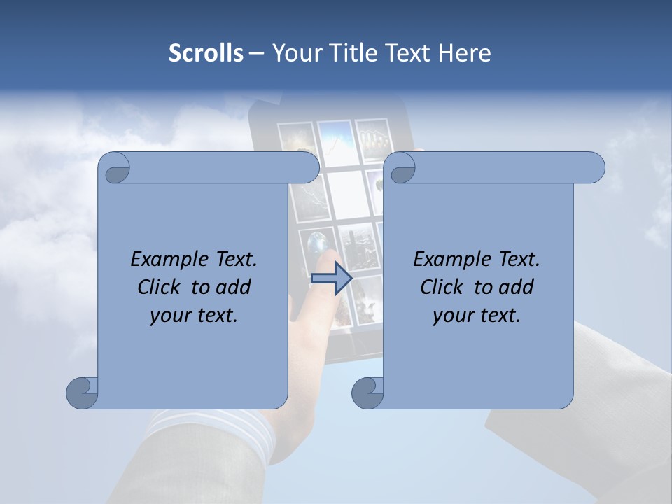 Screen Businessman Equipment PowerPoint Template