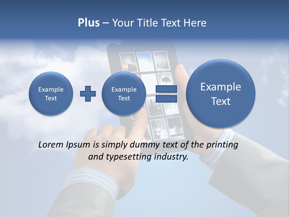 Screen Businessman Equipment PowerPoint Template