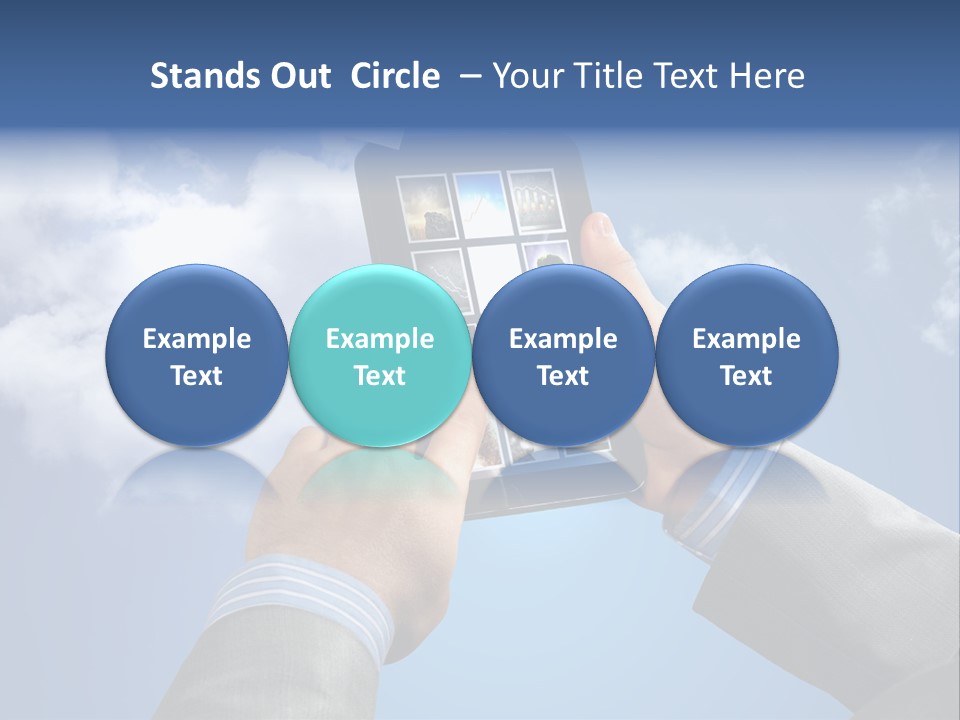 Screen Businessman Equipment PowerPoint Template