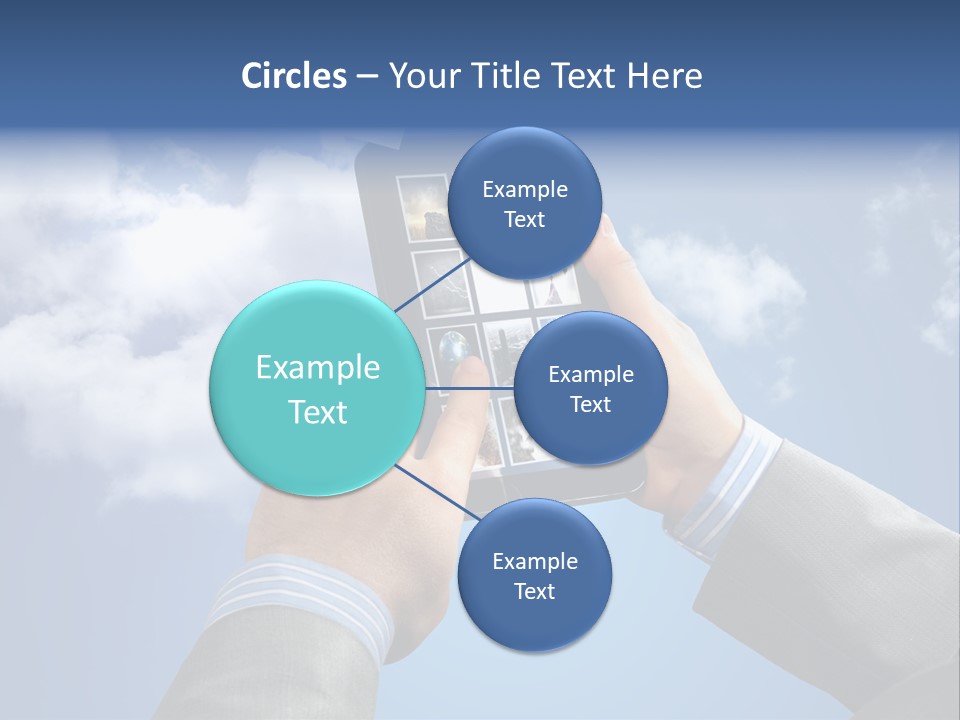 Screen Businessman Equipment PowerPoint Template