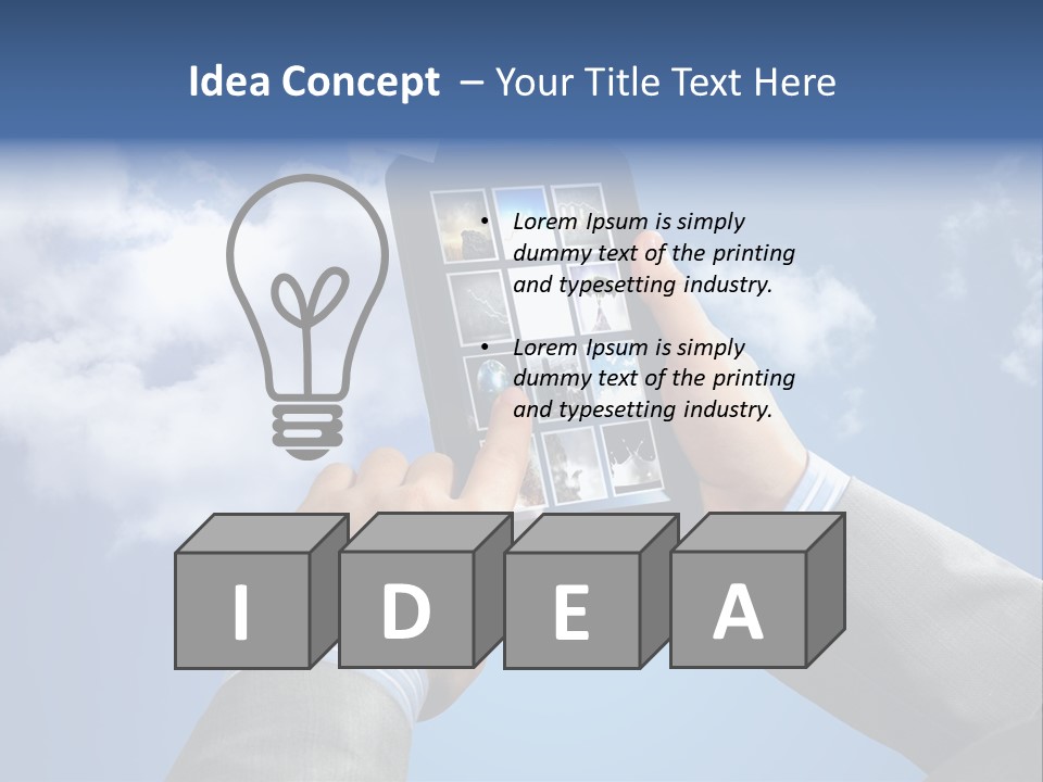 Screen Businessman Equipment PowerPoint Template