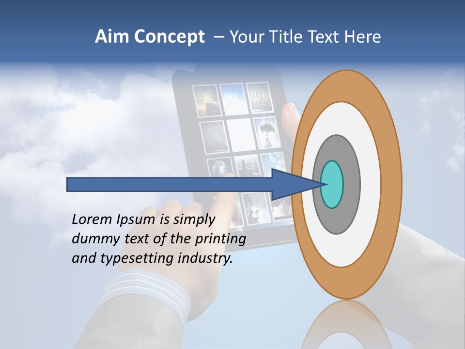 Screen Businessman Equipment PowerPoint Template