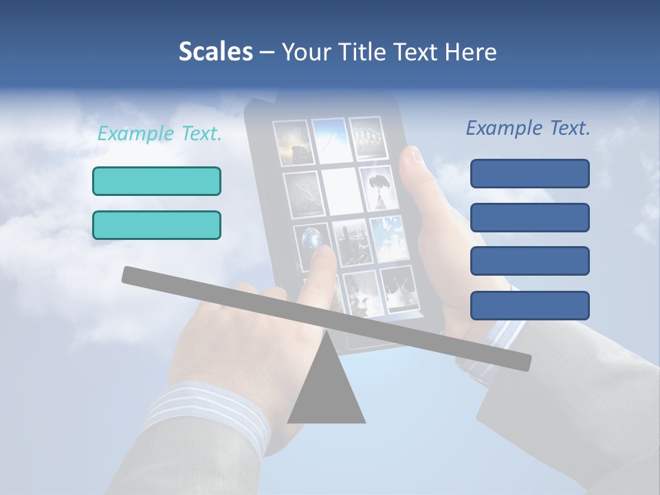 Screen Businessman Equipment PowerPoint Template