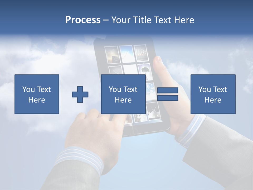Screen Businessman Equipment PowerPoint Template