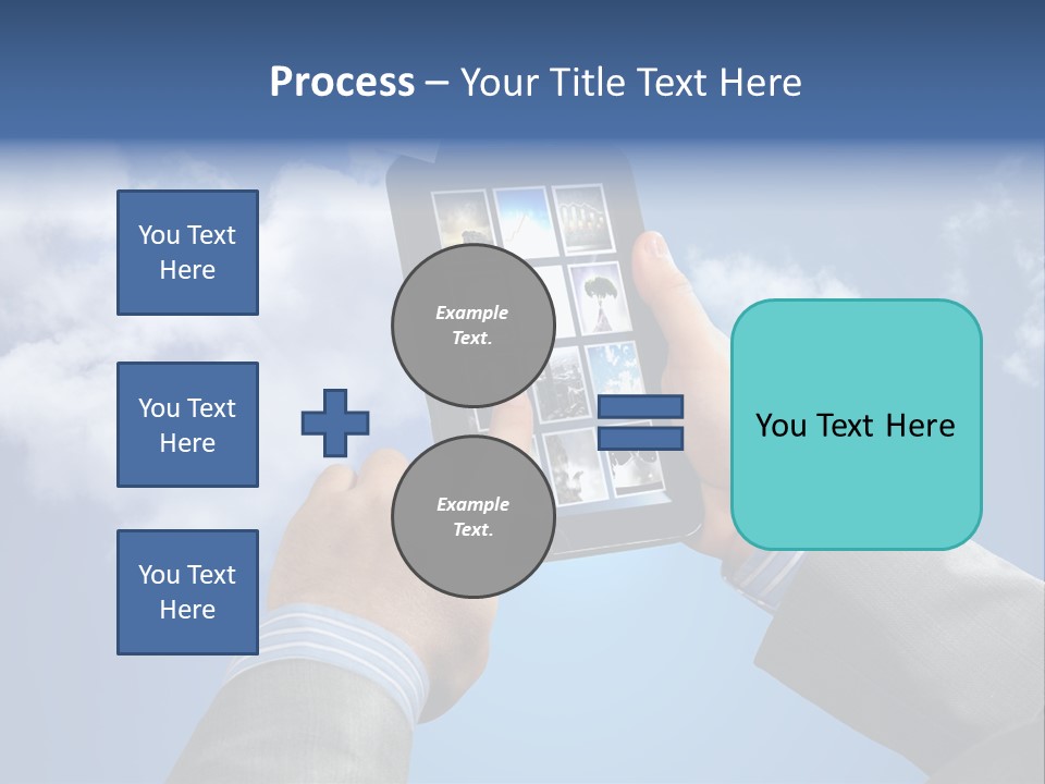 Screen Businessman Equipment PowerPoint Template