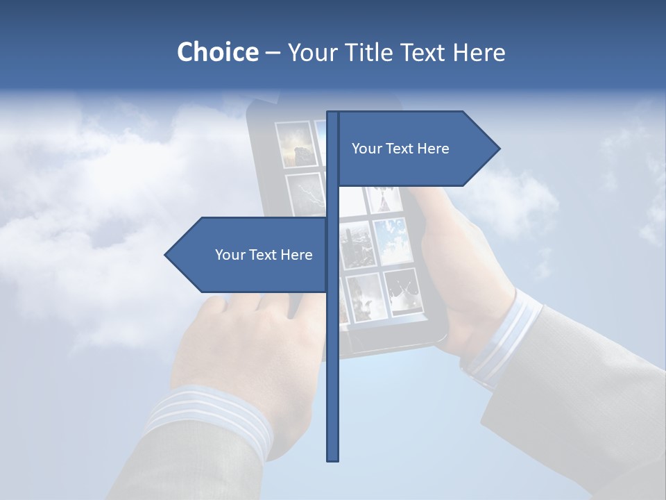 Screen Businessman Equipment PowerPoint Template