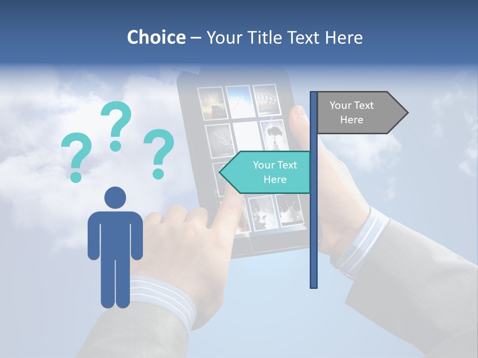 Screen Businessman Equipment PowerPoint Template