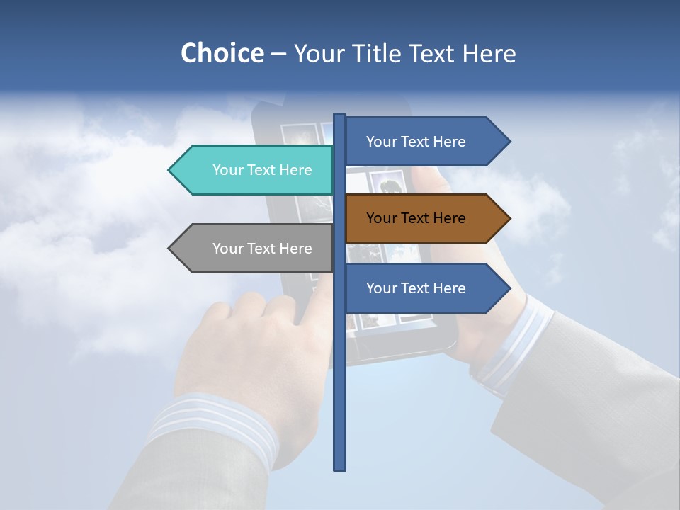 Screen Businessman Equipment PowerPoint Template