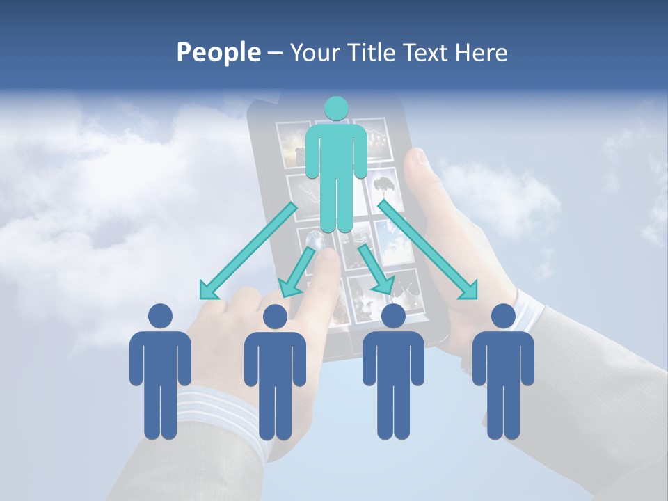 Screen Businessman Equipment PowerPoint Template