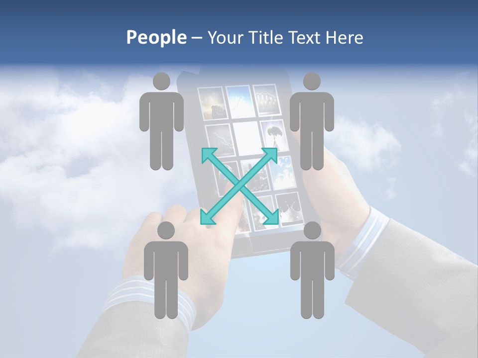 Screen Businessman Equipment PowerPoint Template