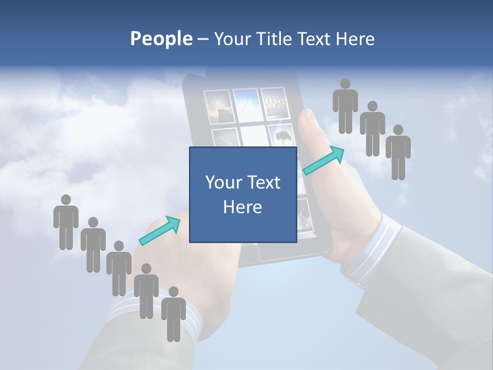 Screen Businessman Equipment PowerPoint Template