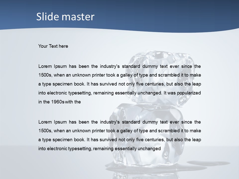 Transparent Refresh Cold PowerPoint Template