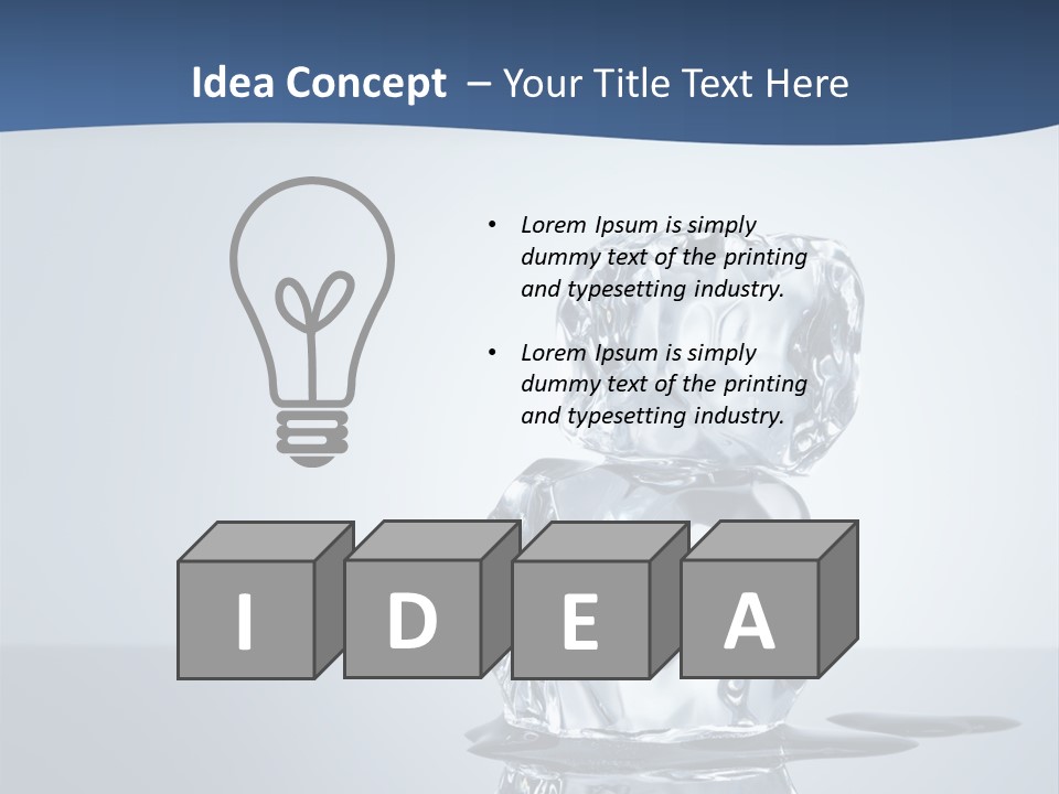 Transparent Refresh Cold PowerPoint Template