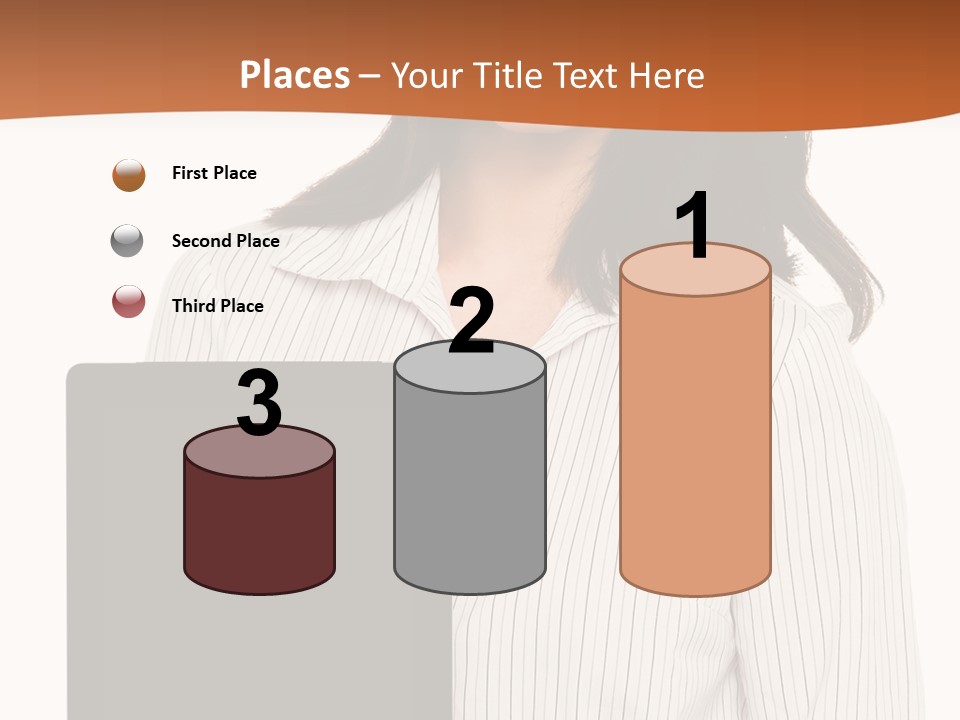 Isolated Lovely Smiling PowerPoint Template