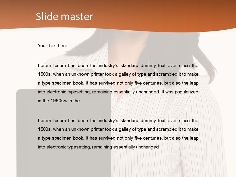 Isolated Lovely Smiling PowerPoint Template